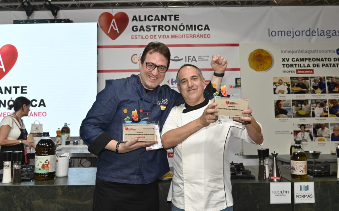 Restaurante Tizona (Logroño) y Mesón O Pote(Betanzos, La Coruña), ganadores ex aequo del XVCampeonato de España de Tortilla de Patatas