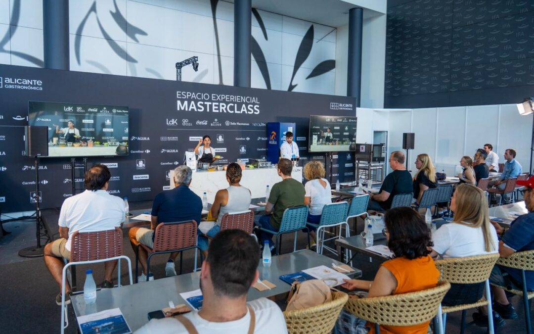 El Espacio Experiencial Masterclass de Alicante Gastronómica ofrece tres demostraciones culinarias de la gastronomía española y asiática