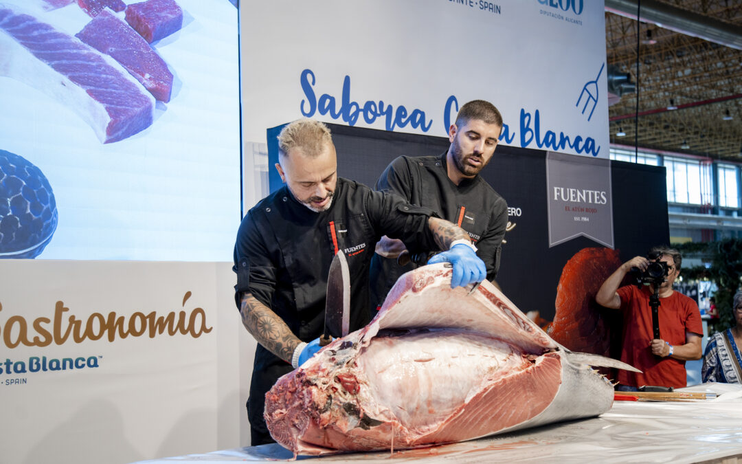 El ronqueo de un espectacular atún rojo de 200 kilos abrirá el concurso de tartar de atún en Alicante Gastronómica